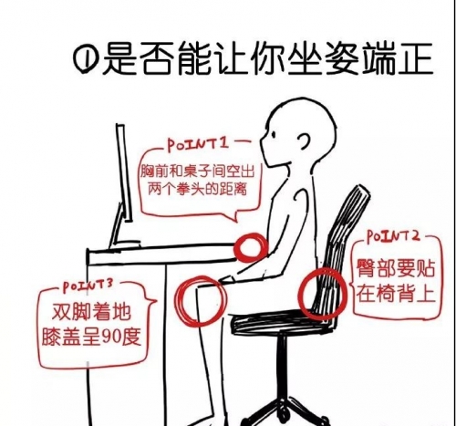 办公椅的正确坐姿